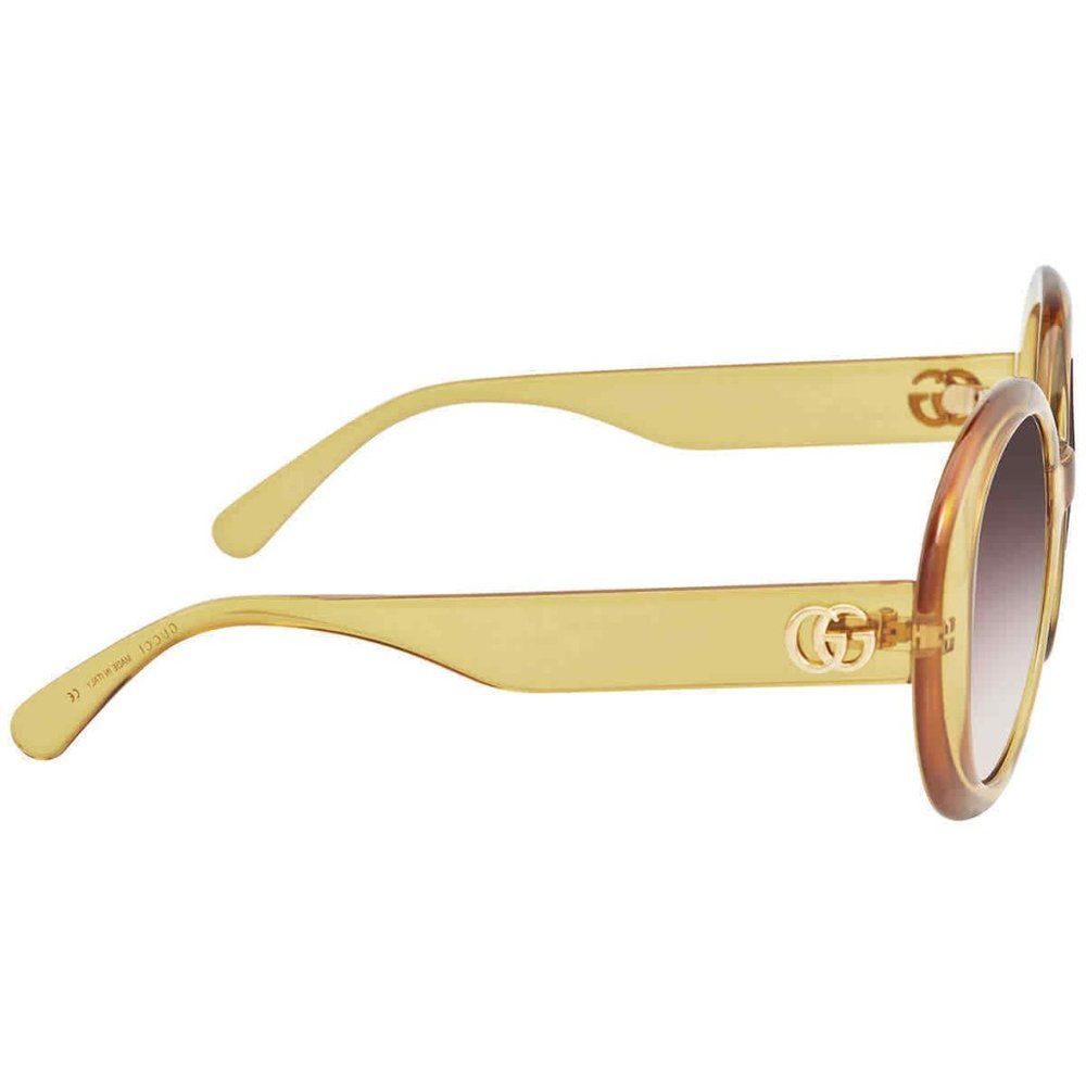 NEW Gucci Yellow Round Women's Sunglasses - Picture 3 of 4